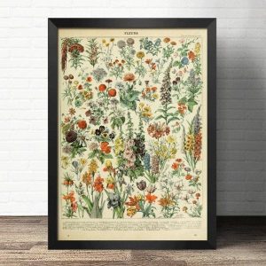 vintage flowers poster 1