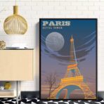 vintage eiffel poster