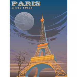 vintage eiffel poster
