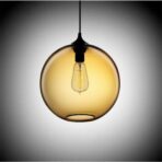 suspension globe glass color