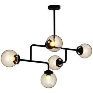 suspension metal black and glass
