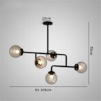 suspension metal black and glass