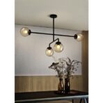 suspension metal black and glass