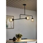 suspension metal black and glass