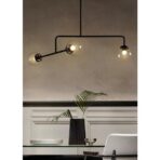 suspension metal black and glass