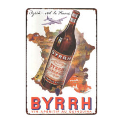 old byrrh advertising plaque