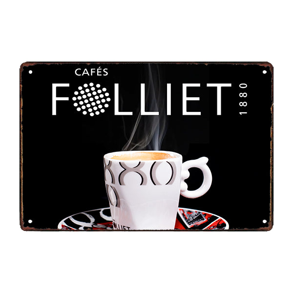 old advertising plaque cafe folliet old advertising plaque cafe folliet