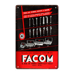 old facom advertising plaque