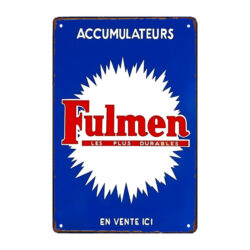 old advertising plaque fulmen accumulators