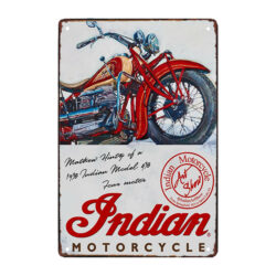 old metal indian advertising plaque