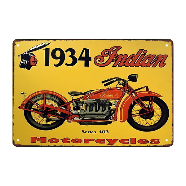 old metal advertising plaque indian motorcycles old metal advertising plaque indian motorcycles