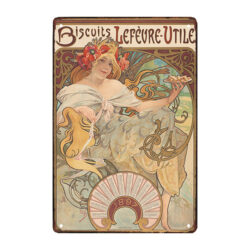biscuit lefevre utile advertising plate