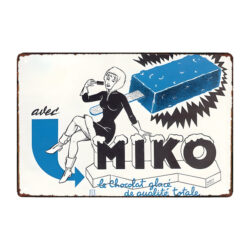 ice cream miko advertising plate