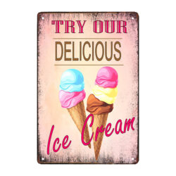 ice cream advertising plaque