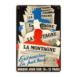 newspaper la montagne advertising plaque