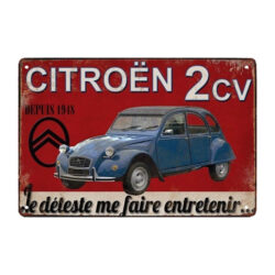 2cv advertising plate