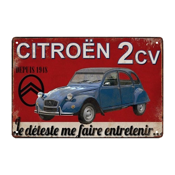 2cv advertising plate 2cv advertising plate