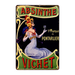 absinthe advertising plate