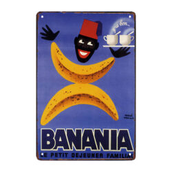 old banania advertising plate