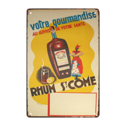 rum advertising plaque