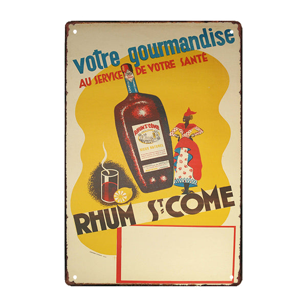 rum advertising plaque rum advertising plaque