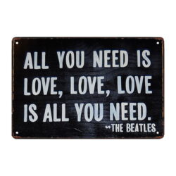 metal plate all you need is love