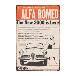 alpha romeo metal plate