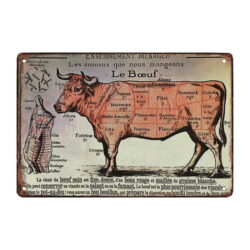 metal plate old butchery