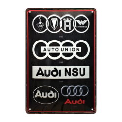 audi metal plate