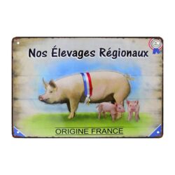 metal plate with pig