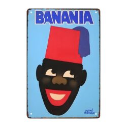 advertising metal banania plate