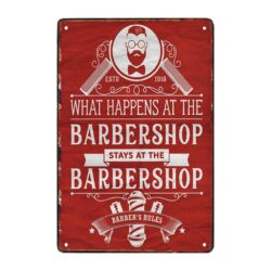 metal plate barber shop