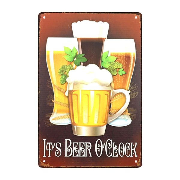 metal beer plate metal beer plate