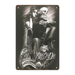 metal biker plate