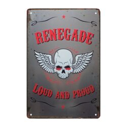 metal bikers plate