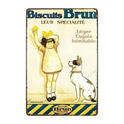 brown biscuit metal plate