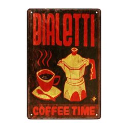 metal plate coffee italian