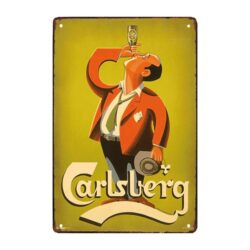 carlsberg metal plate