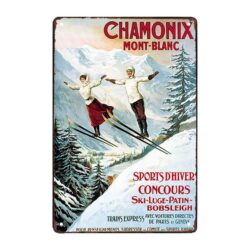 metal plate chamonix mont blanc