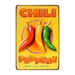 metal plate chili peppers