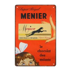 metal plate chocolate menier