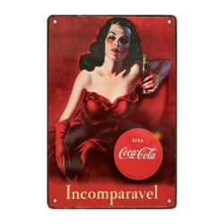 metal plate coca cola incomparavel