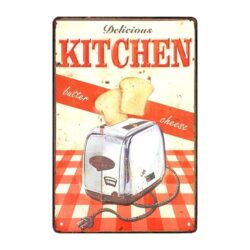 metal plate kitchen retro