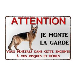 german shepherd metal plate