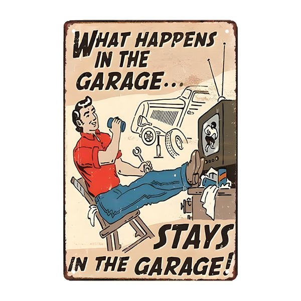 garage metal sign humor garage metal sign humor