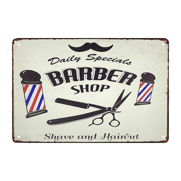 metal plate deco barber shop metal plate deco barber shop
