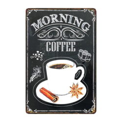 metal plate deco cafe 1