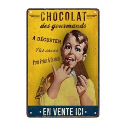 metal deco chocolate plate