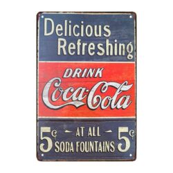 metal deco coca cola plate