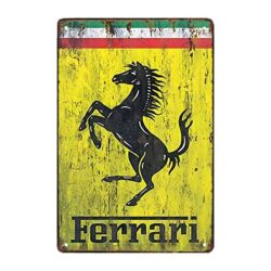 metal plate deco ferrari